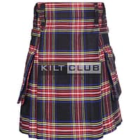 Black Stewart Tartan Utility Kilt