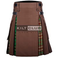 Brown Cotton Tara Hybrid Kilt