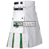 White Cotton - Irish Tartan Hybrid Kilt