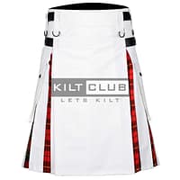 White Cotton – Wallace Tartan Hybrid Kilt
