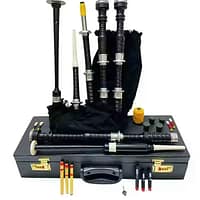 Scottish Highland Silver Mounts Rosewood Black Bagpipes