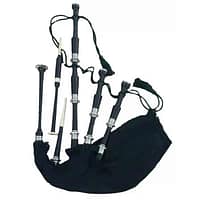 Scottish Silver mounts Black Watch Bagpipes