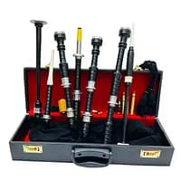 Scottish Highland Silver Mounts Rosewood Black Bagpipes