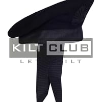 Black Wool Plain Balmoral Cap