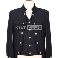 Black Serge Wool Sheriffmuir Waistcoat