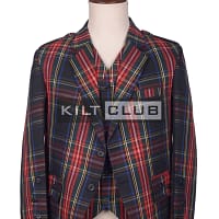 Black Stewart Tartan Scottish Jacket
