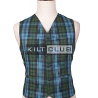 Black Stewart Tartan Scottish Waistcoat