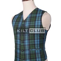 Black Stewart Tartan Scottish Waistcoat