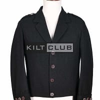 Black Wool Balmoral Doublet Jacket