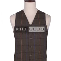 Brown Tweed Kilt Waistcoat