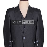 Charcoal Gray Wool Scottish Crail Jacket