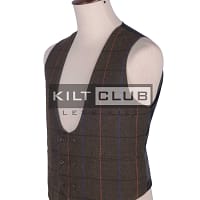 Country Brown Tweed Double Breasted Waistcoat