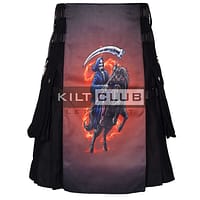 Ghost Rider Printed Gothic Kilt