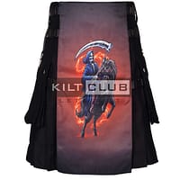 Ghost Rider Printed Gothic Kilt