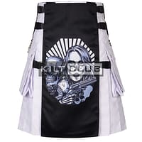 Girl with a Gun Printed Gothic Kilt