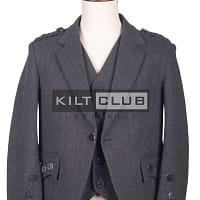 Gray Tweed Wool Argyll Jacket