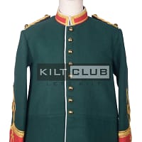 Green Wool Military Officer Coat