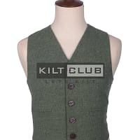 Lovat Green Wool Argyll Waistcoat