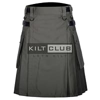 Olive Green Cotton Utility Kilt
