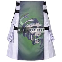 Skull and Snake Printed Gothic Kilt