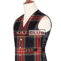 Stewart Black Tartan Waistcoat