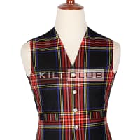 Stewart Black Tartan Waistcoat