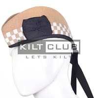 Tan Wool Diced Glengarry Hat