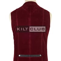 Wine Red Velvet Cyber Goth Waistcoat