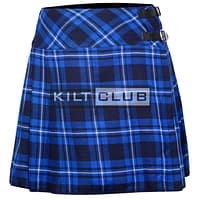 Ramsey Blue Tartan Women Knee Length Skirt