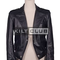 Black Leather Prince Charlie Jacket