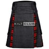 Black Denim Scottish Rose Hybrid Kilt