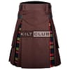 Brown Cotton Buchanan Hybrid Kilt