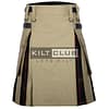 Khaki Cotton Gunn Tartan Hybrid Kilt