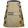 Khaki Cotton Macleod of Lewis Tartan Hybrid Kilt