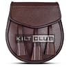 Plain Brown Leather Day Sporran