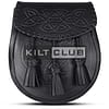 Black Leather Embossed Day Sporran