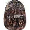 Brass Highland Cow Seal Fur Sporran