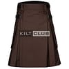 Brown Cotton Utility Kilt
