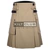 Khaki Cotton Utility Kilt