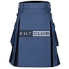 Lovat Blue Wool and Black Wool Hybrid Kilt
