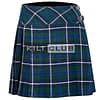 Blue Douglas Tartan Women Knee Length Skirt