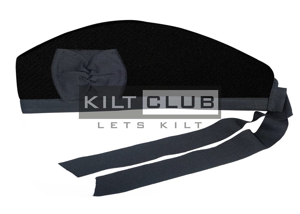 Solid Black Tartan Cap