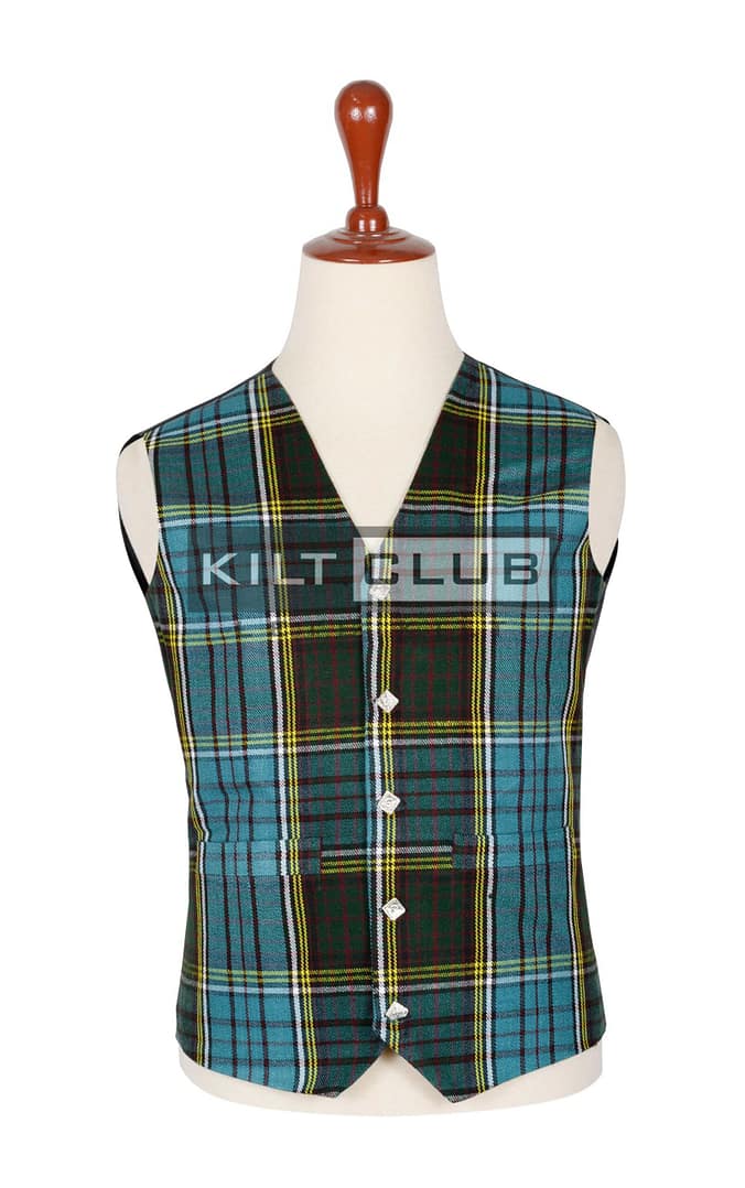 Anderson Tartan 5 Buttons Argyll Waistcoat