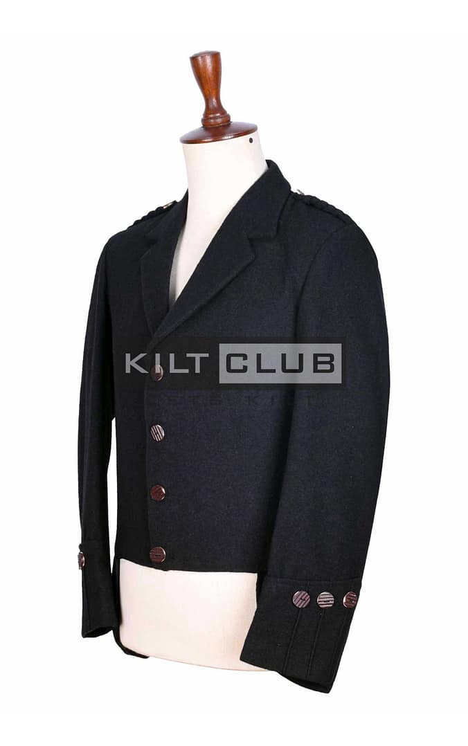 Black Wool Balmoral Doublet Jacket