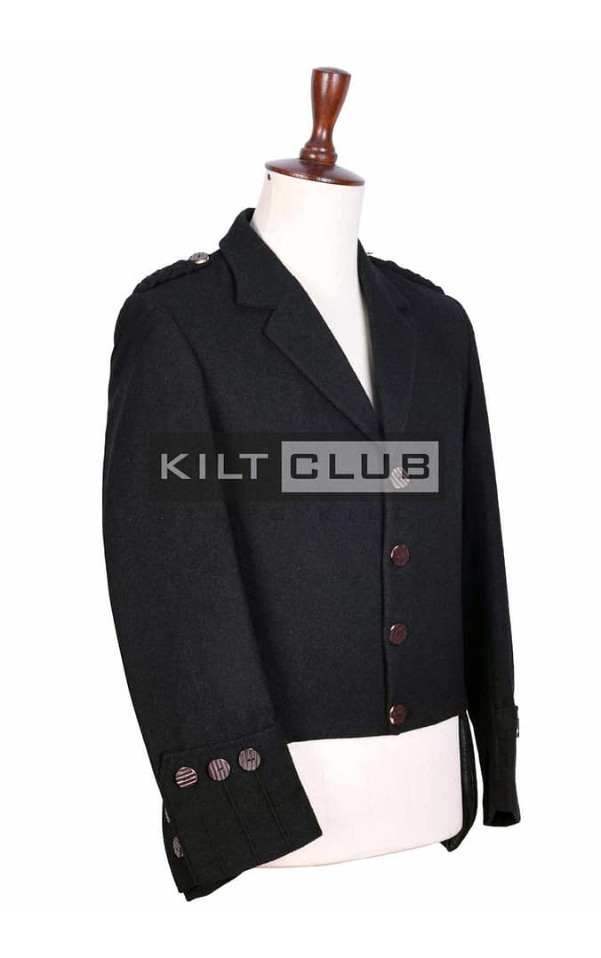 Black Wool Balmoral Doublet Jacket