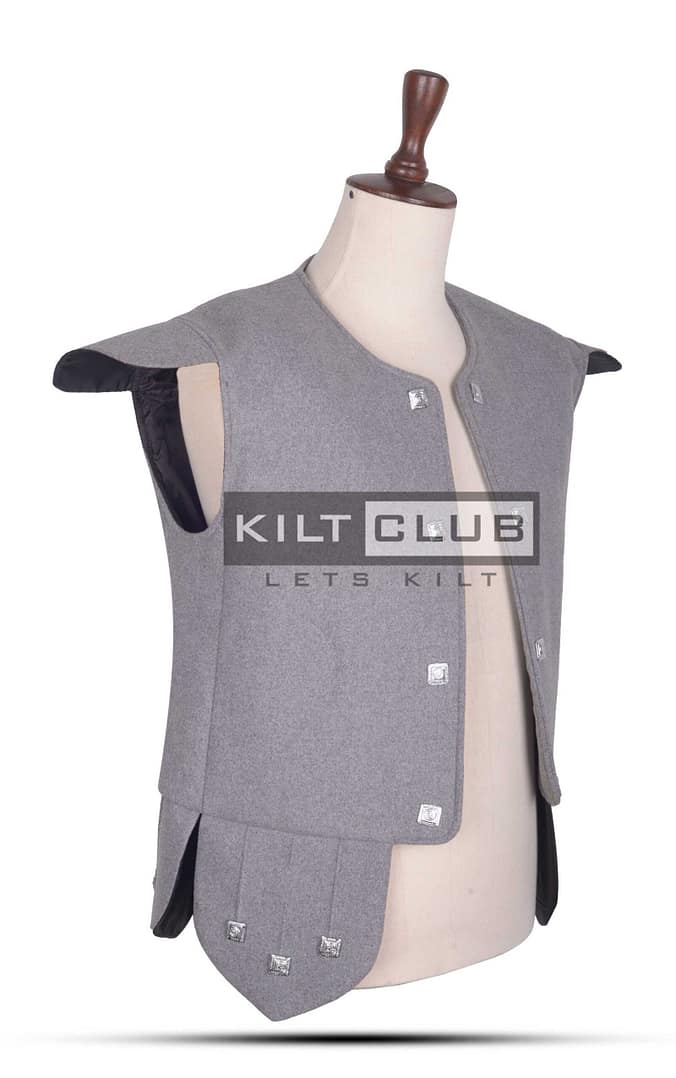 Gray Wool Scottish Chieftain Vest