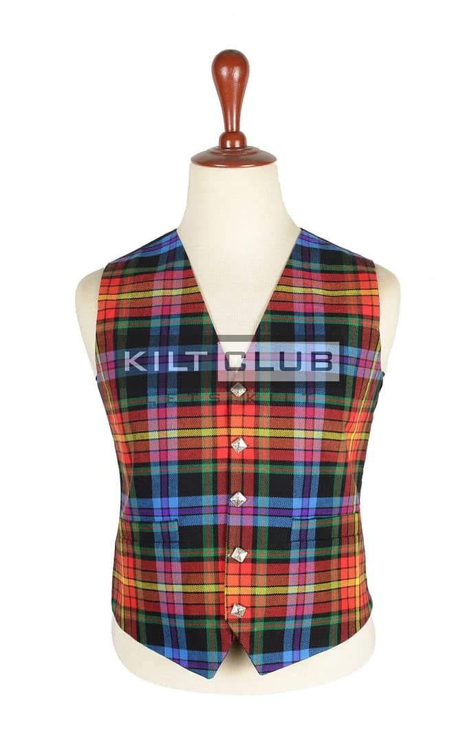 LGBTQ Pride Tartan Waistcoat