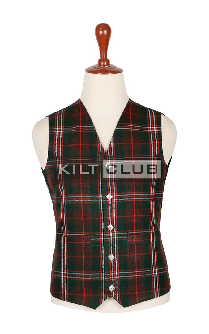 Scott Hunting Tartan 5 Buttons Argyll Waistcoat
