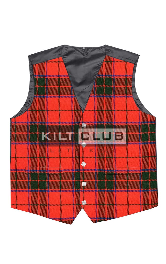 Scottish Rose Tartan Waistcoat