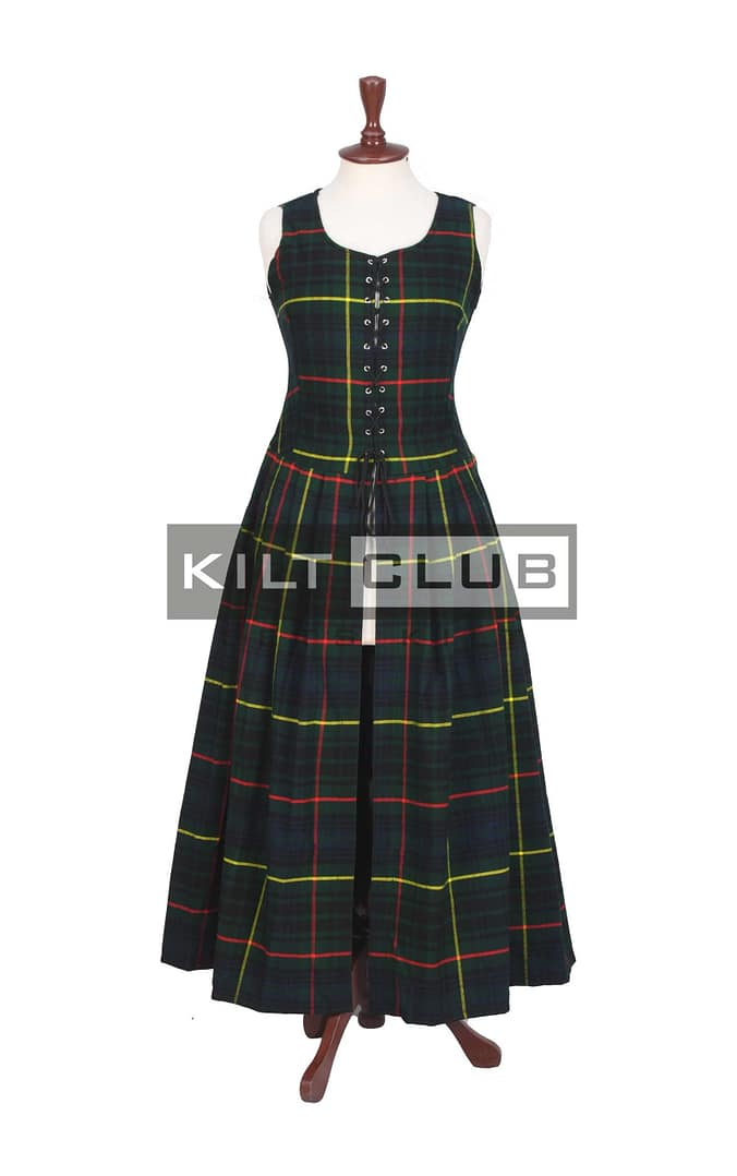 1800s Hunting Stewart Tartan Women’s Dress